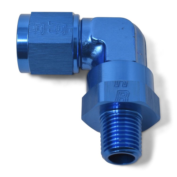 AN Female to NPT Male Adapter Fitting 90-Degree