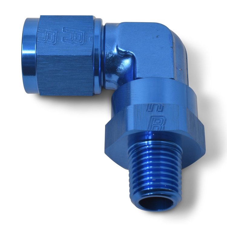 AN Female to NPT Male Adapter Fitting 90-Degree