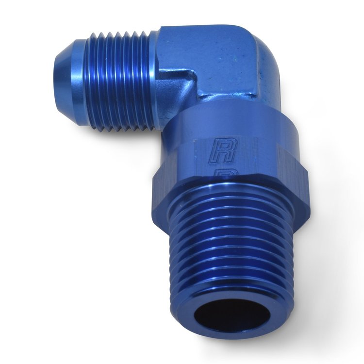AN Male to NPT Male Adapter Fitting 90-Degree