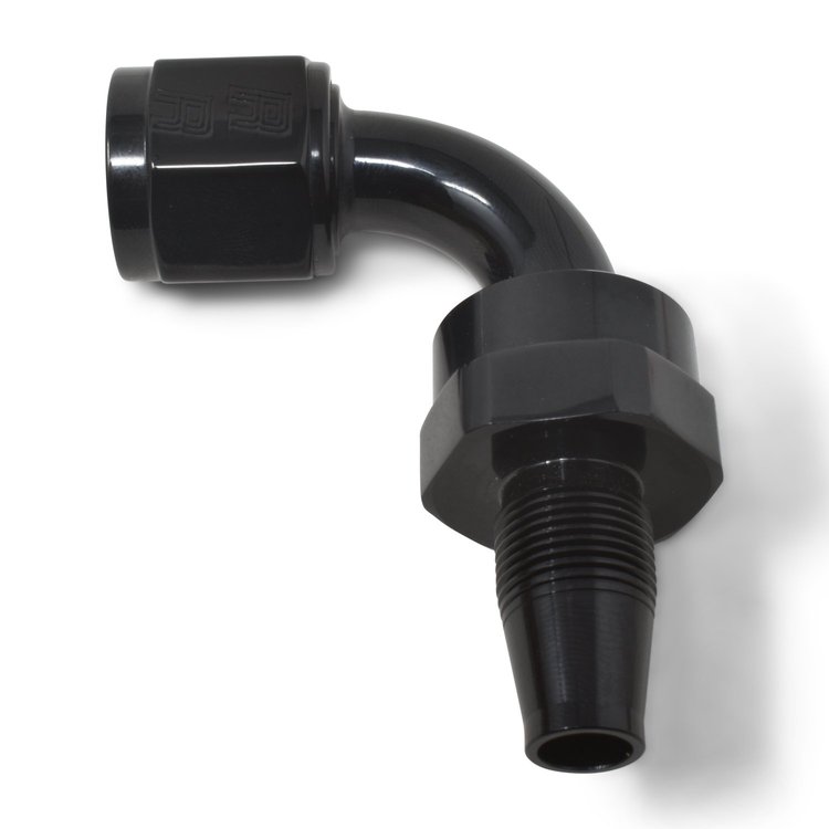 Full Flow Hose End w/o Socket [Black Anodized Mirror Finish]