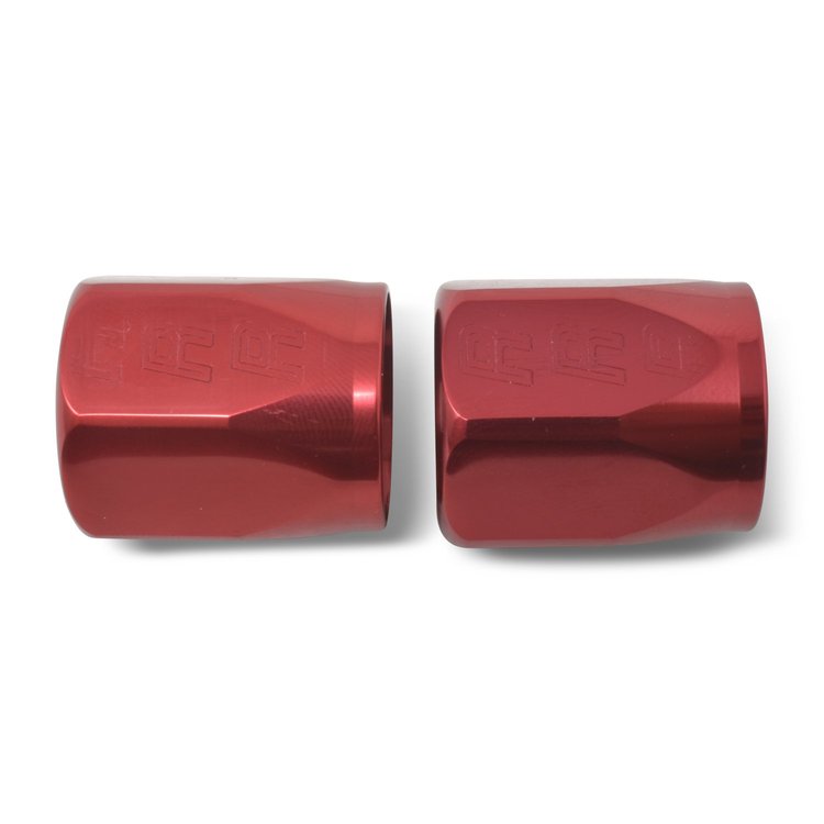 Full Flow Hose End Socket [Red Anodized Mirror Finish]