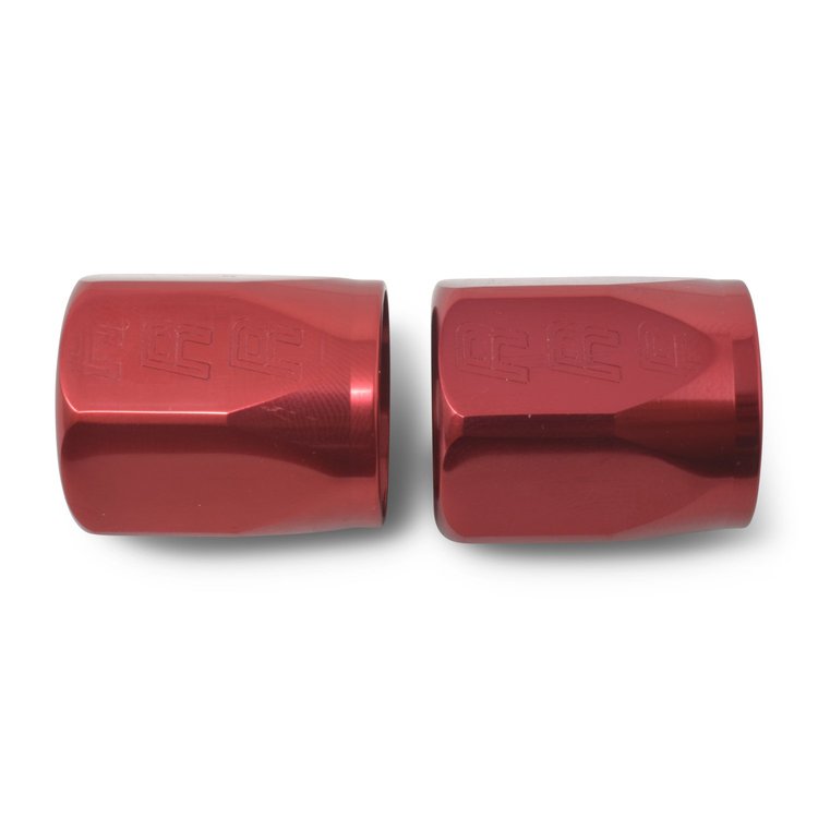 Full Flow Hose End Socket [Red Anodized Mirror Finish]