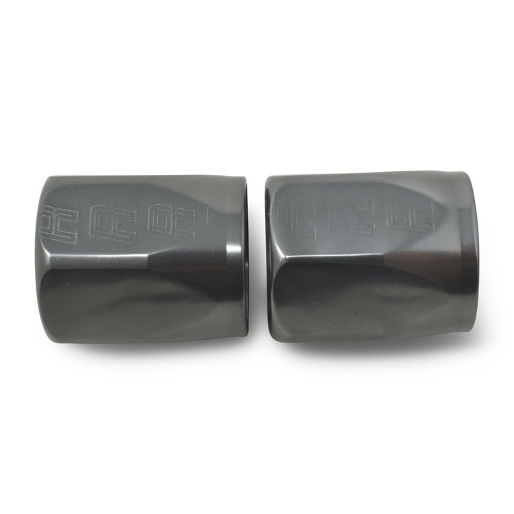 Full Flow Hose End Socket [Gray Anodized Mirror Finish]
