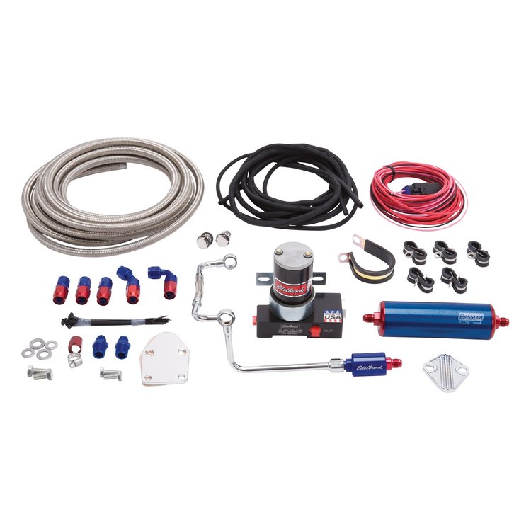 Complete Fuel System Kit Edelbrock Thunder AVS Carb