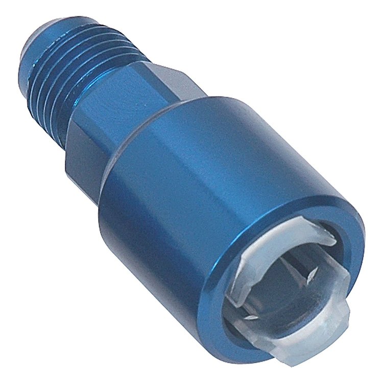 SAE Quick-Connect EFI Adapter Fitting Threaded Cap Screw-On Style