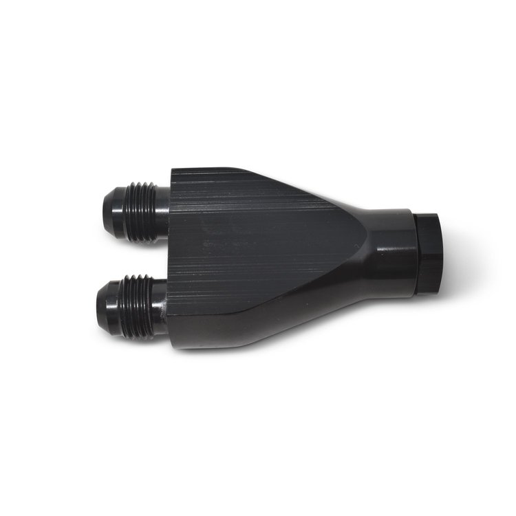 SAE Quick-Connect EFI Adapter Y-Fitting 3/8" (Hard Tube) SAE Quick-Disconnect Female