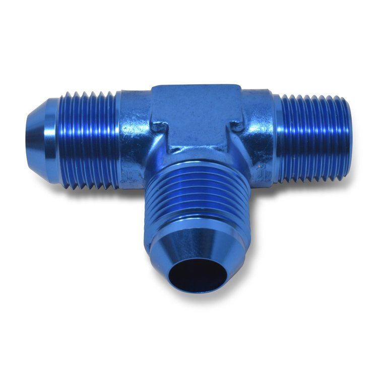 Tee Fitting -06 AN to 1/4" NPT Male Run