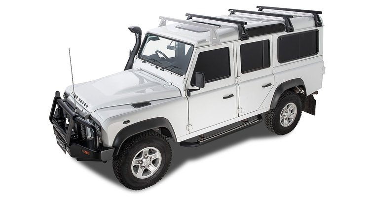 JA0836 Heavy-Duty RL210 Black 3 Bar Roof Rack, 1993-1994 Land Rover Defender