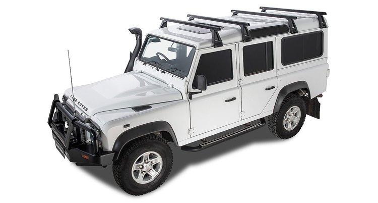 JA0850 Heavy-Duty RL210 Black 4 Bar Roof Rack, 1993-1994 Land Rover Defender