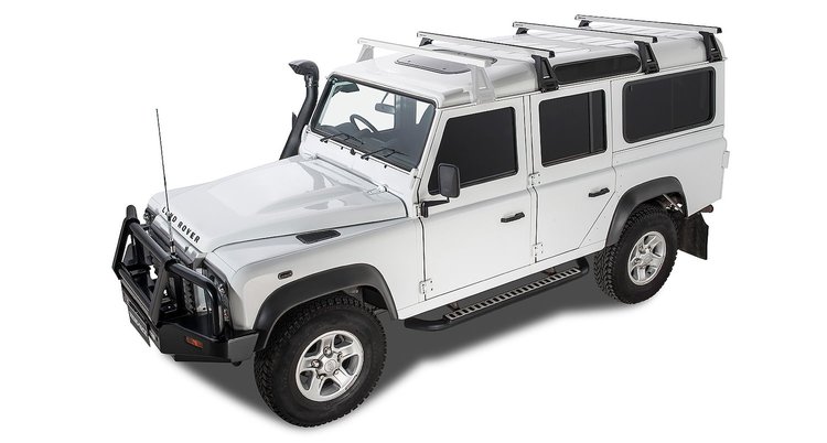 JA0905 Heavy-Duty RL210 Silver 3 Bar Roof Rack, 1993-1994 Land Rover Defender