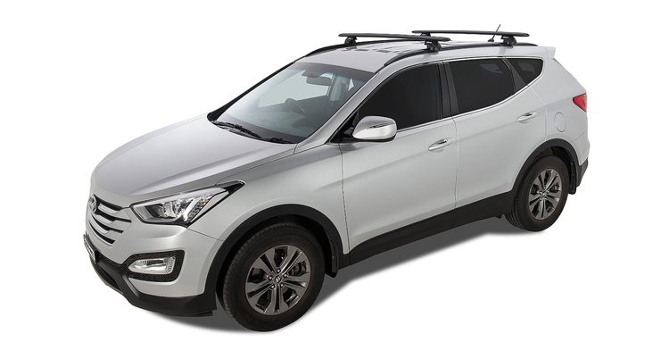 JA1755 Vortex SX Black 2-Bar Roof Rack, 2013-2018 Hyundai Santa Fe Sport