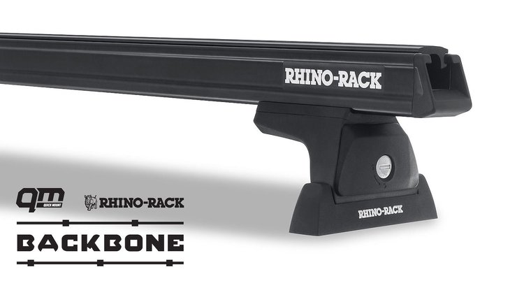JC-00297 Heavy-Duty Black 2-Bar Rhino-Rack Backbone Roof Rack with RCL Legs, Select Jeep Gladiator