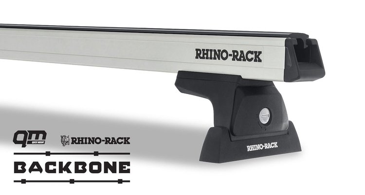 JC-00298 Heavy-Duty Silver 2-Bar Rhino-Rack Backbone Roof Rack with RLT600 Legs, Select Jeep Gladiator