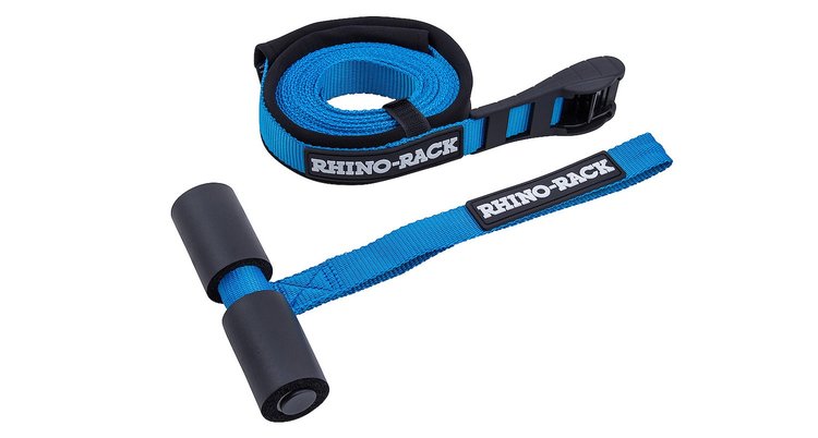 RBAS2 Rhino Bonnett Anchor Strap, 1 pc., 4.5m, w/Protective Rubber Buckles, Blue