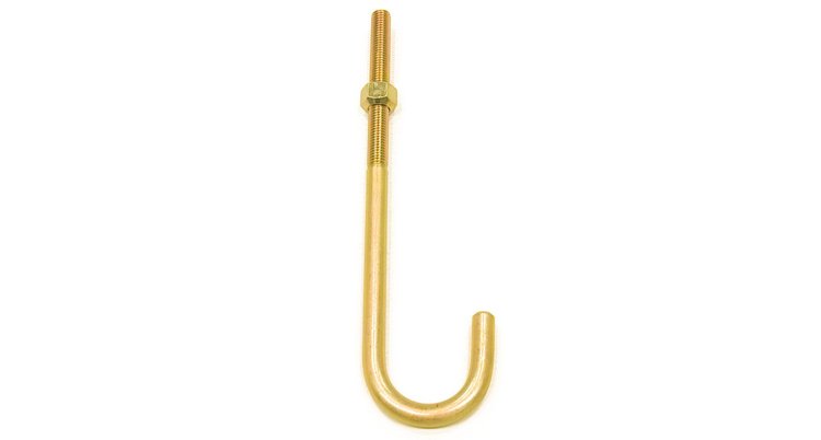 RJBL J-Bolt, 9.5 in. Length, Including 4 in. Of Thread