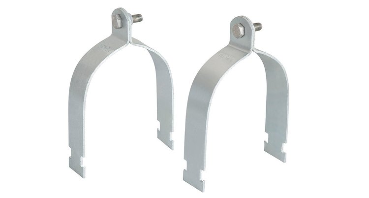 RPC4 Heavy-Duty Pipe Clamps, Galvanized Steel, 4 in.
