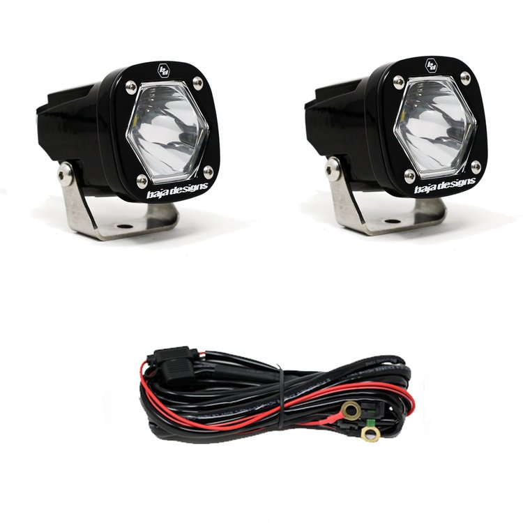 S1 Black LED Auxiliary Light Pod Pair [Universal]