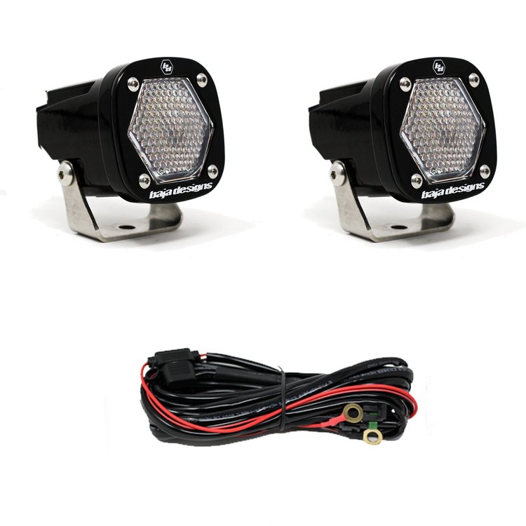 S1 Black LED Auxiliary Light Pod Pair [Universal]
