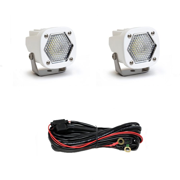 S1 White LED Auxiliary Light Pod Pair [Universal]