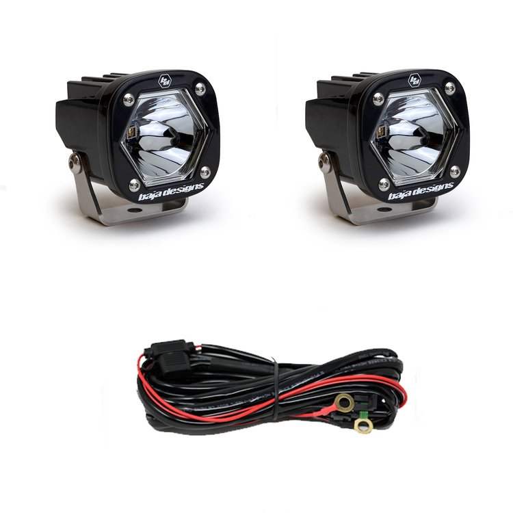 S1 Black Laser Auxiliary Light Pod Pair [Universal]