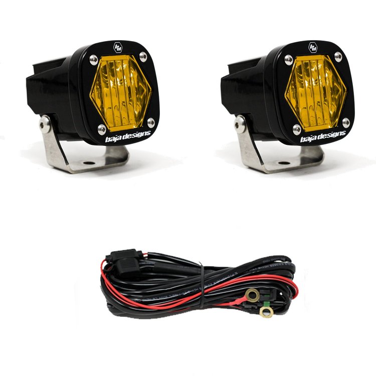 S1 Black LED Auxiliary Light Pod Pair [Universal]