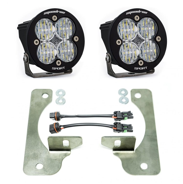 Squadron-R Sport Fog Pocket Light Kit for 2020-2022 Jeep Gladiator; 2018-2022 Jeep Wrangler JL w/ OE Rubicon Bumper