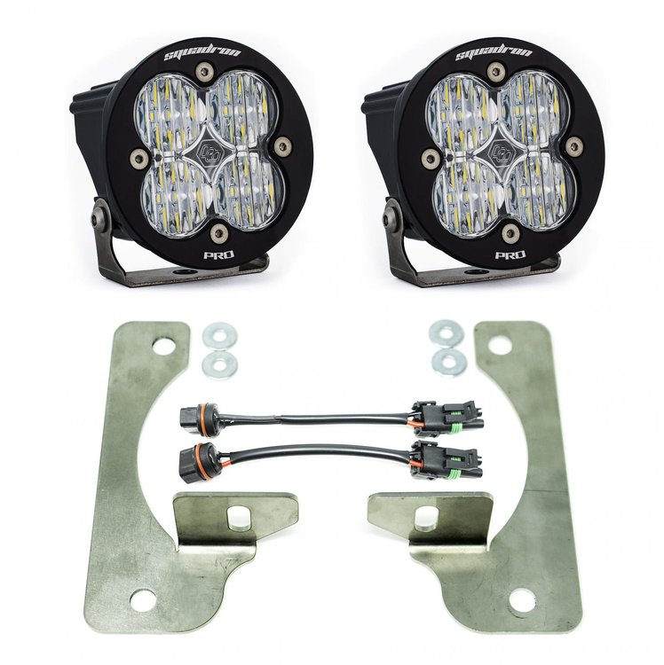 Squadron-R Pro Fog Pocket Light Kit for 2020-2022 Jeep Gladiator; 2018-2022 Jeep Wrangler JL w/ OE Rubicon Bumper