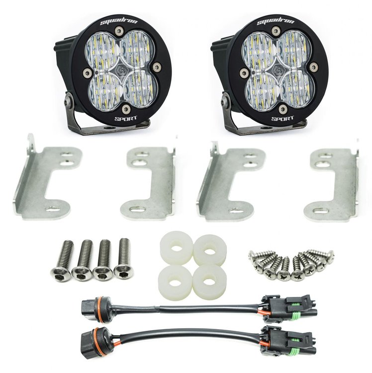 Squadron-R Sport Fog Pocket Light Kit for 2020-2022 Jeep Gladiator; 2018-2022 Jeep Wrangler JL w/ OE Sahara Bumper