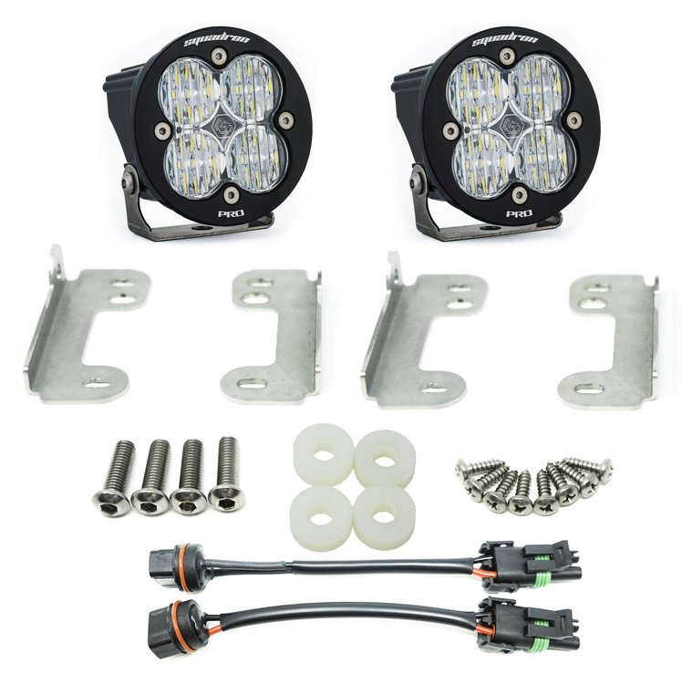 Squadron-R Pro Fog Pocket Light Kit for 2020-2022 Jeep Gladiator; 2018-2022 Jeep Wrangler JL w/ OE Sahara Bumper