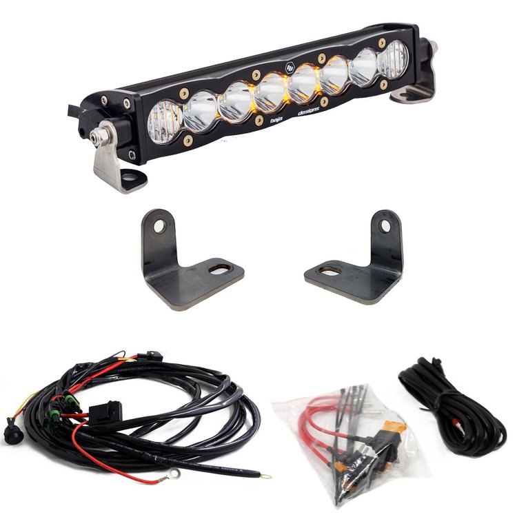 S8 10 in. Hood Mount Light Bar Kit for 2016-2018 Polaris RZR XP Turbo