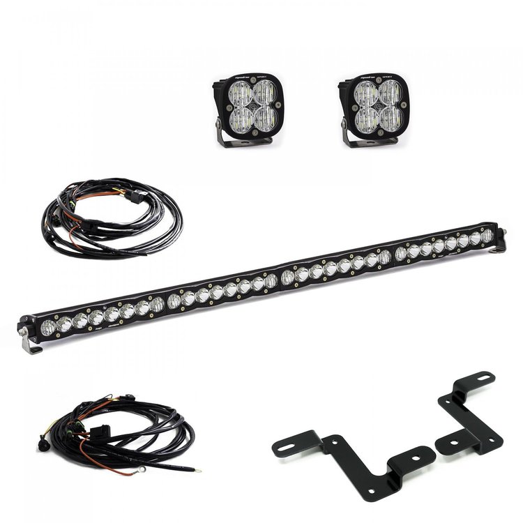 Squadron Sport/S8 40 in. A-Pillar/Cowl Mount Light Kit for 2020-2022 Jeep Gladiator; 2018-2022 Jeep Wrangler JL