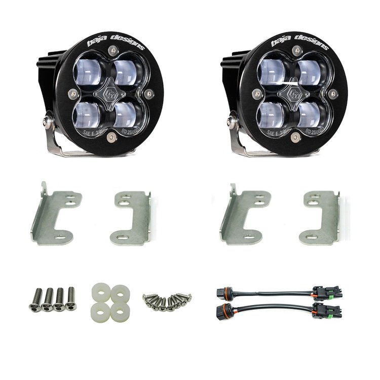 Squadron-R SAE Fog Pocket Light Kit for 2020-2022 Jeep Gladiator; 2018-2022 Jeep Wrangler JL w/ OE Sahara Bumper