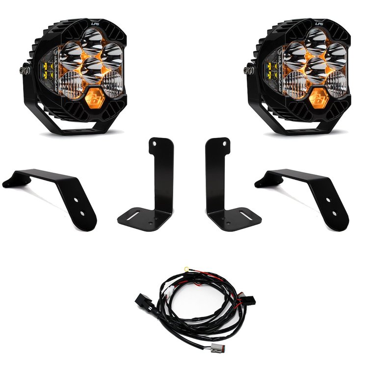 LP6 Pro Bumper Light Kit for 2020-2022 Jeep Gladiator; 2018-2022 Jeep Wrangler JL w/ OE Plastic Bumper