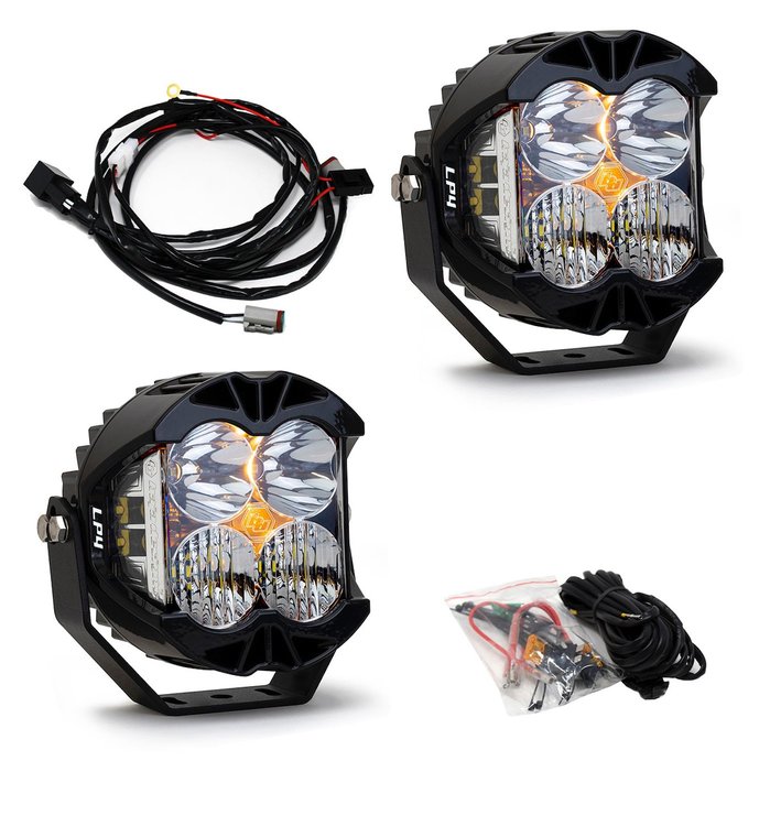 LP4 Pro Bumper Light Kit for 2020-2022 Jeep Gladiator; 2018-2022 Jeep Wrangler JL w/ OE Steel Bumper