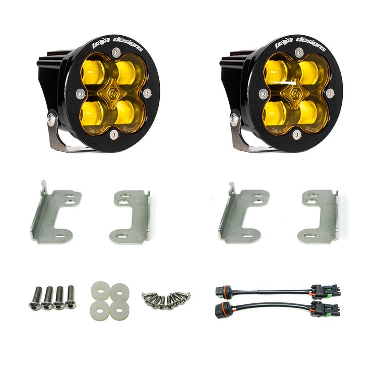 Squadron-R SAE Fog Pocket Light Kit for 2020-2022 Jeep Gladiator; 2018-2022 Jeep Wrangler JL w/ OE Sahara Bumper