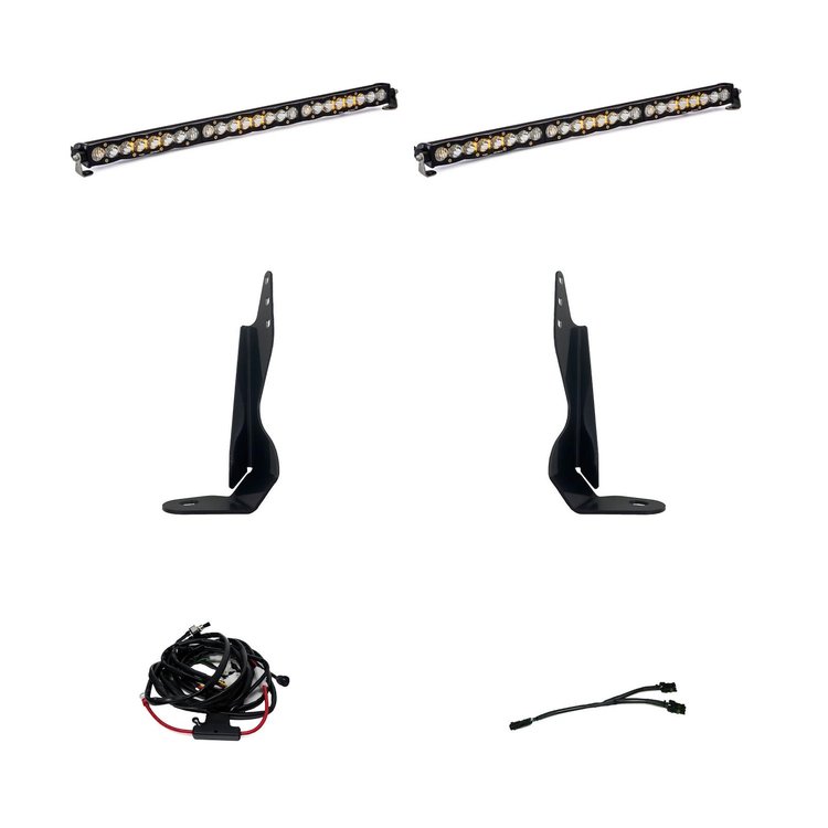 S8 Dual 30 in. Grille Light Bar Kit for 2020-2022 GMC Sierra 2500HD/3500HD Exc. AT4