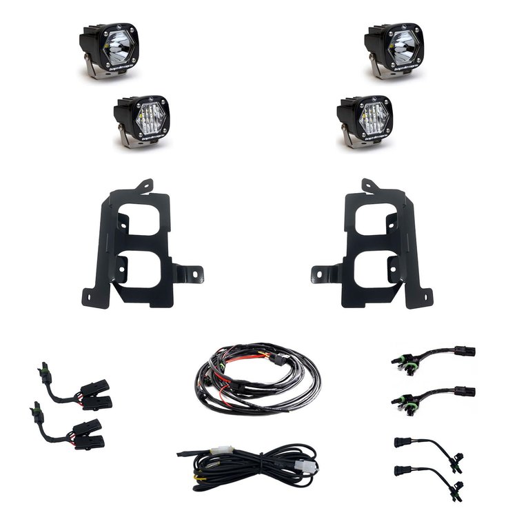 S1 Dual Fog Pocket Light Kit for 2020-2022 GMC Sierra 2500HD/3500HD