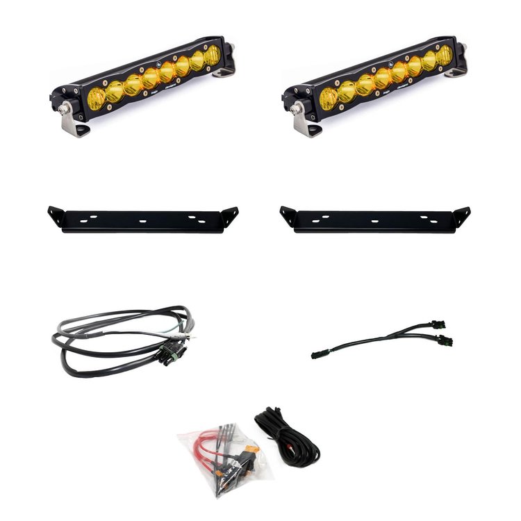 S8 10 in. Dual Behind Grille Light Bar Kit for 2021-2022 Ford F-150 Raptor