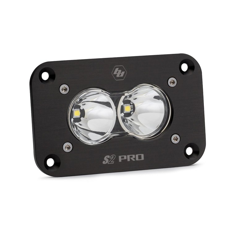 S2 Pro Black Flush Mount LED Auxiliary Light Pod [Universal]