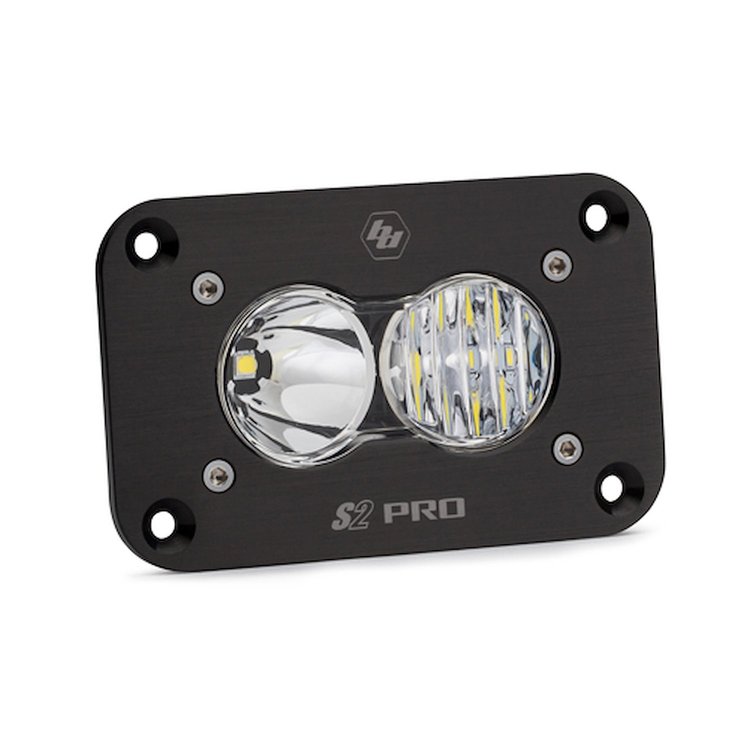 S2 Pro Black Flush Mount LED Auxiliary Light Pod [Universal]