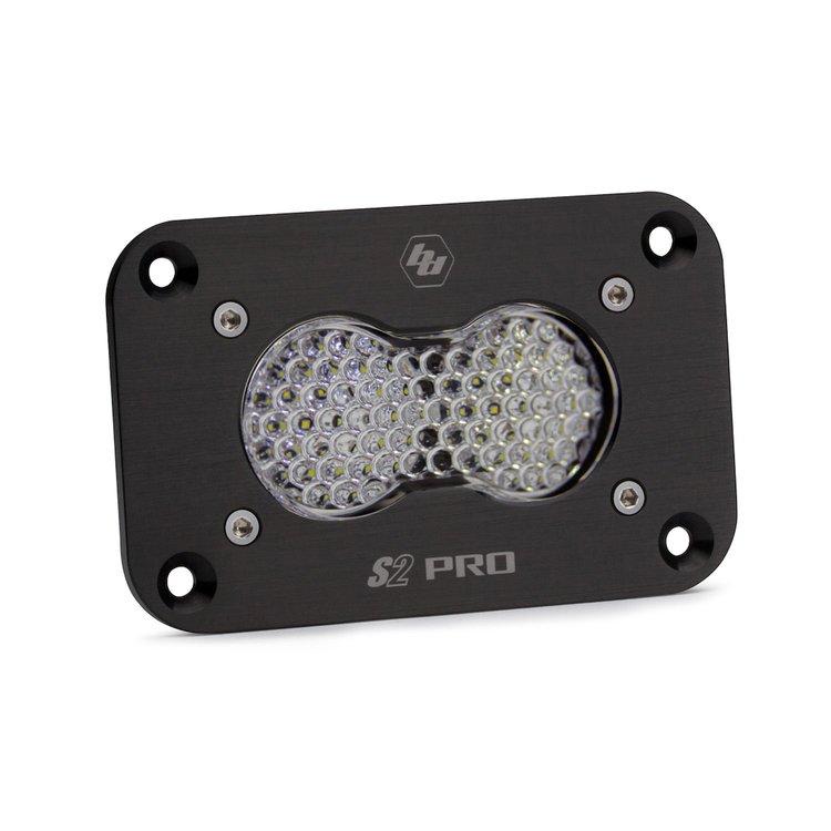 S2 Pro Black Flush Mount LED Auxiliary Light Pod [Universal]