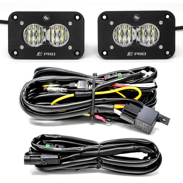 S2 Pro Black Flush Mount LED Light Pod Reverse Kit [Universal]