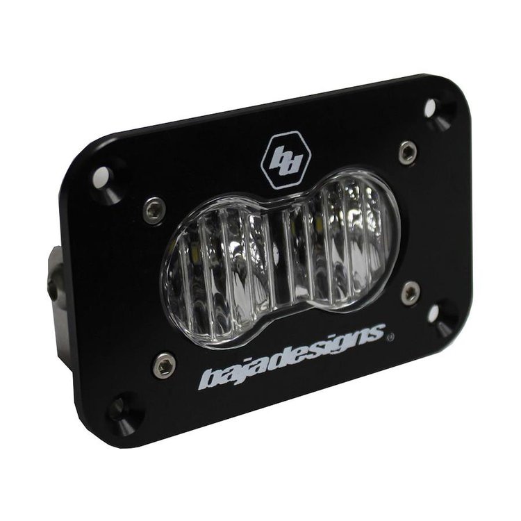 S2 Sport Black Flush Mount LED Auxiliary Light Pod [Universal]