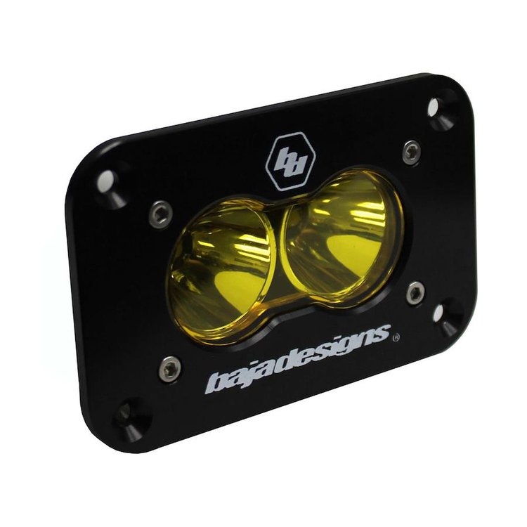 S2 Sport Black Flush Mount LED Auxiliary Light Pod [Universal]