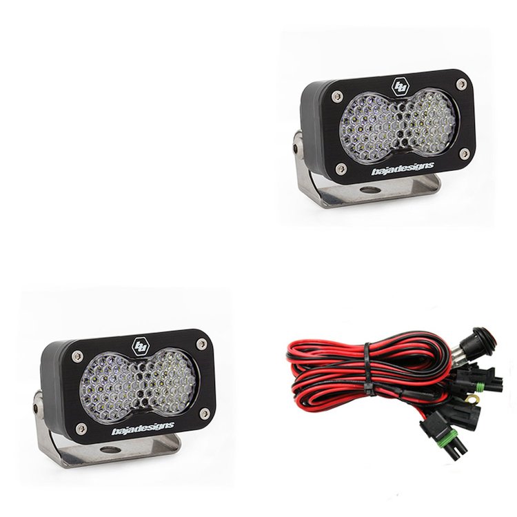 S2 Sport Black LED Auxiliary Light Pod Pair [Universal]