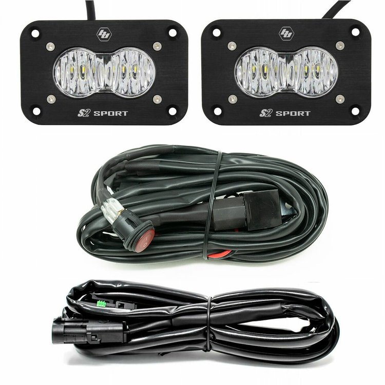 S2 Sport Black Flush Mount LED Light Pod Reverse Kit [Universal]