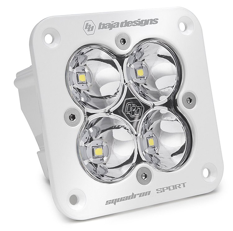 Squadron Sport White Flush Mount LED Auxiliary Light Pod [Universal]