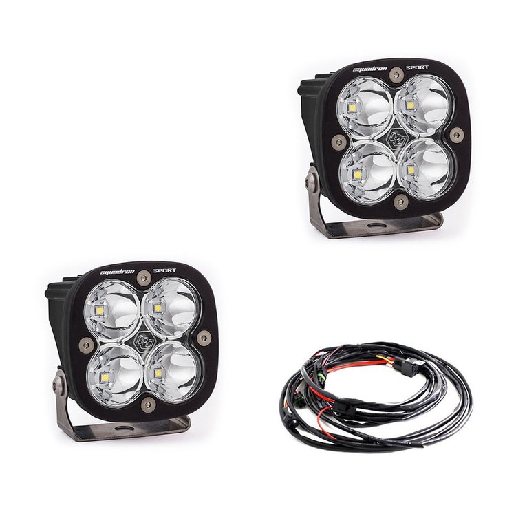 Squadron Sport Black LED Auxiliary Light Pod Pair [Universal]