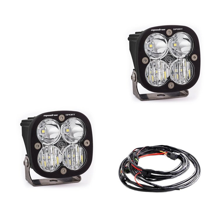 Squadron Sport Black LED Auxiliary Light Pod Pair [Universal]