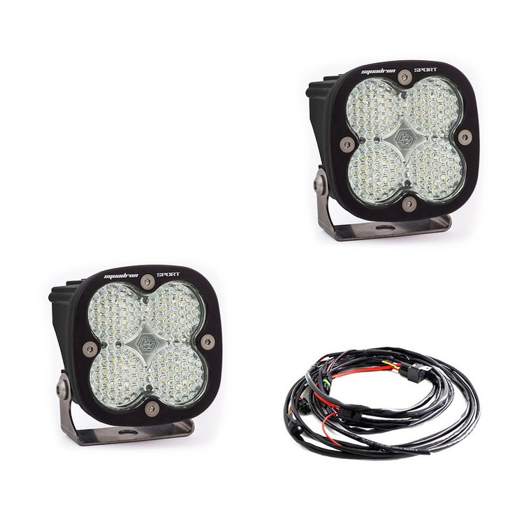 Squadron Sport Black LED Auxiliary Light Pod Pair [Universal]
